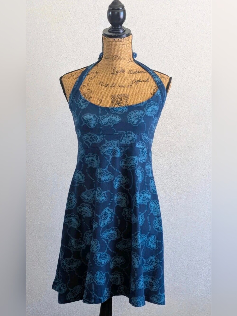 Patagonia Women's Halter Dress Size L Blue Teal